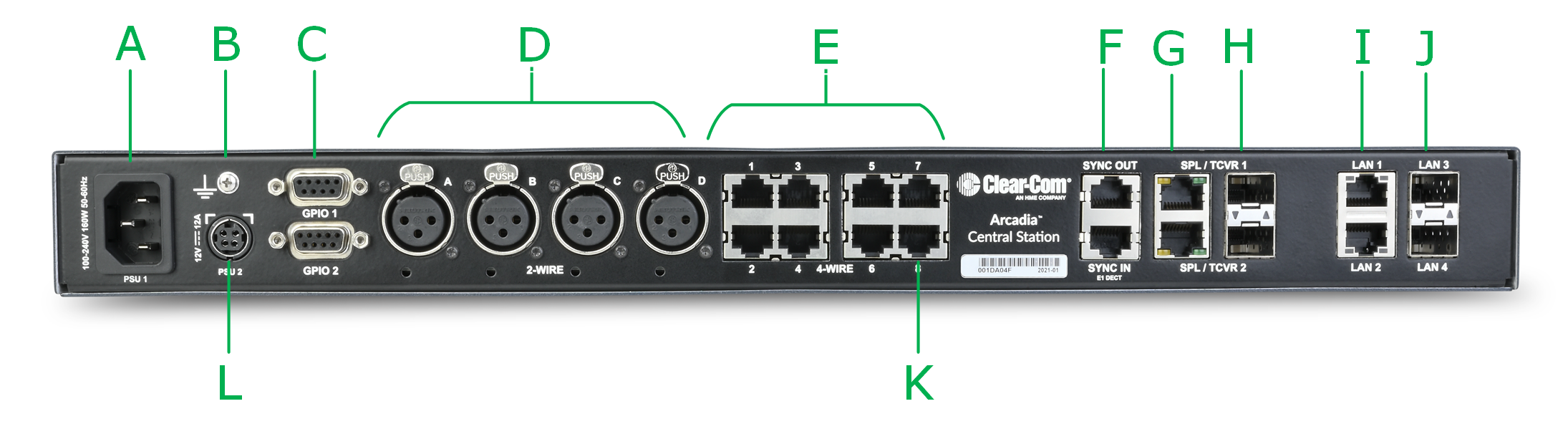 Freespeak Arcadia rear panel