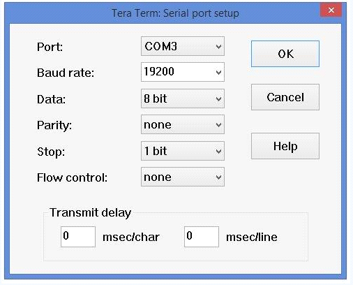 serial console emulator settings