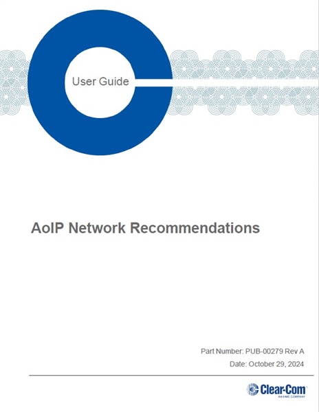 Clear-Com AoIP Network Recommendations