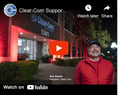 Recording - Clear-Com Supports Red Alert - We Make Events