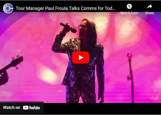 Recording - Tour Manager Paul Froula Talks Comms for Todd Rundgren’s “Clearly Human” Hybrid Tour