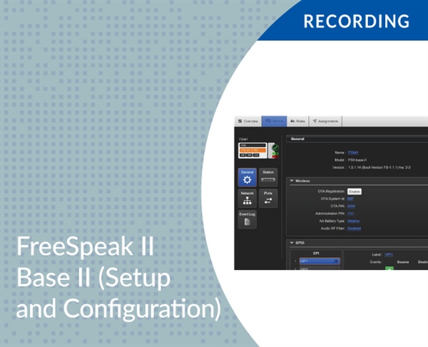 FreeSpeak II Base II (Setup and Configuration)