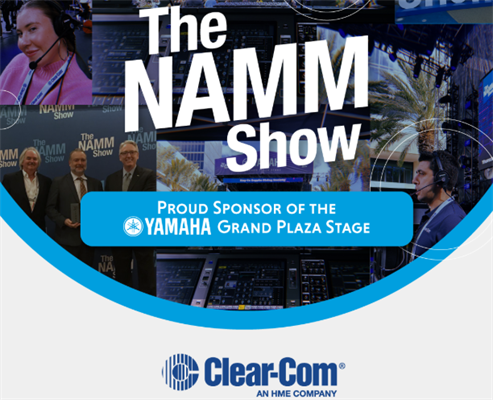 Recording - Clear-Com Returns as the Official Intercom Supplier for the Yamaha Grand Plaza Stage at NAMM 2025